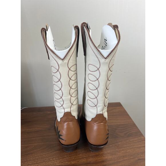Preowned Fraulein Roadrunner Cowboy Almond Shape Toe Calf Leather Boot - Picture 6 of 11